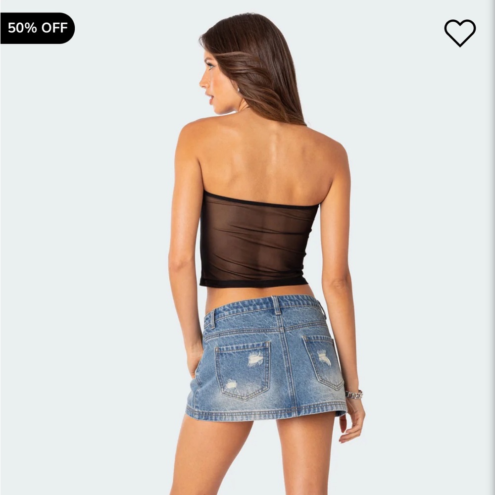 Edikted Jean Skirt - Picture 2 of 4